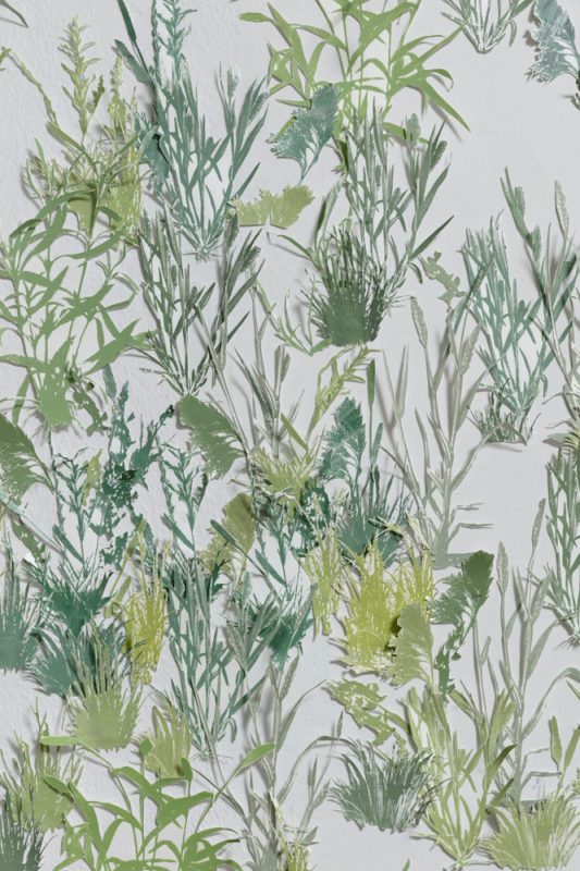 02 덤불숲 Silkscreen, Papercutting, 가변설치, 2020-2023