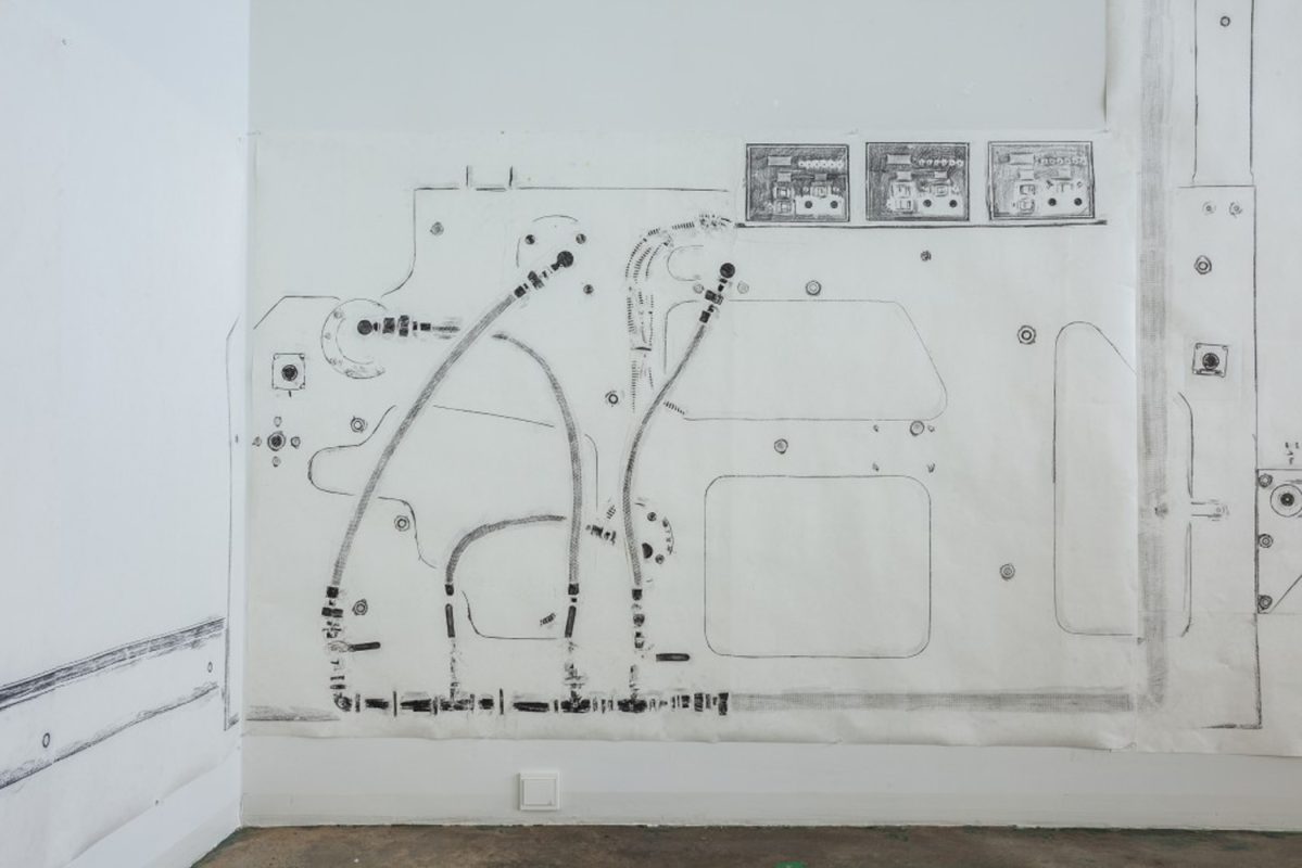 09성수동일요일, 합지기계부분 탁본, 230x898cm, 2018