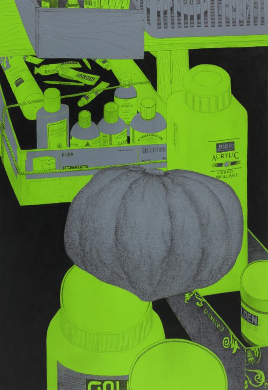 Sitz des Seins #5, 리넨에 연필, 목탄, 아크릴채색, 117×80.5cm, 2013