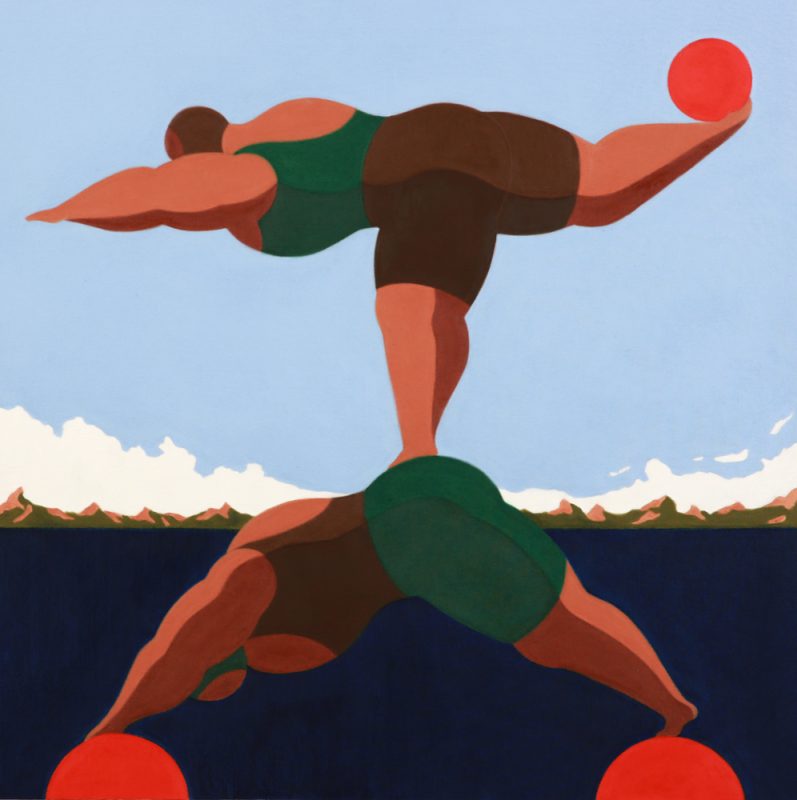 키미작, Life is a Circus(원팀), Oil on linen, 80x80cm, 2025