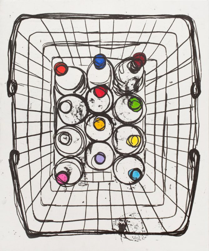 Basket, 장지에 채색, 72.5×65cm, 2010