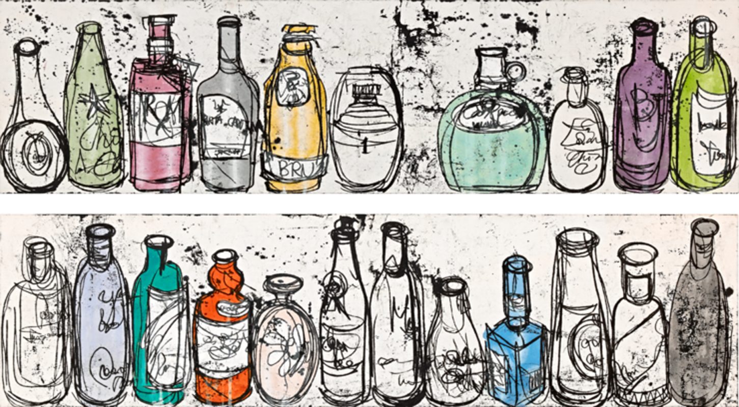Transparent, 장지에 채색, 28×107cm(2ea), 2014
