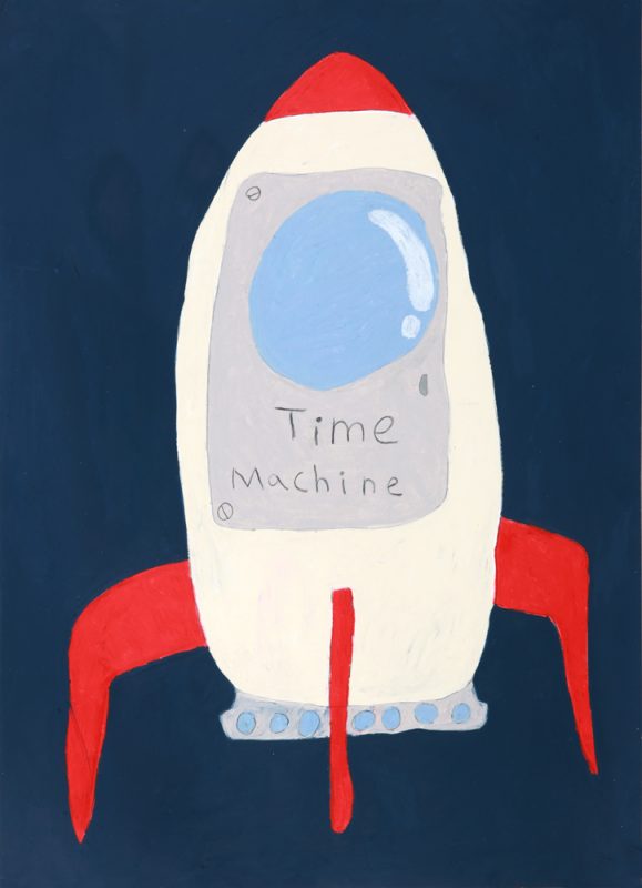 김윤우, Time machine, Oil pastel on paper, 54.2x39.2cm, 2025
