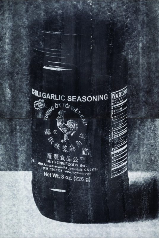 Huy Fong Chili Garlic Seasoning 23-IX-18, 180x120cm(multi frame), 장지에 분채 검프린트 Dry pigment on mulberry Hanji, 2023