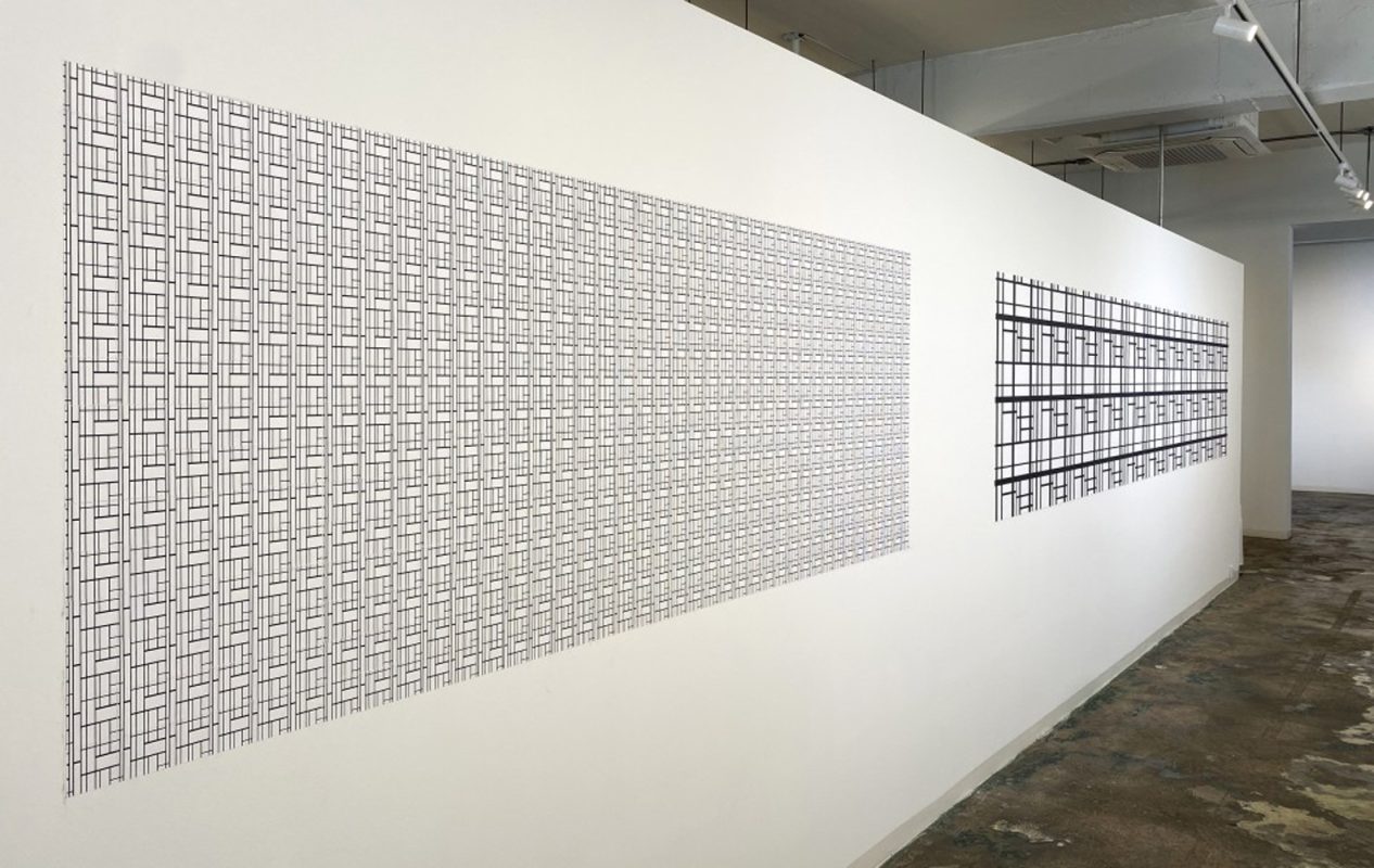 Layers of Code, Pattern print on label, 420x90cm, 2021