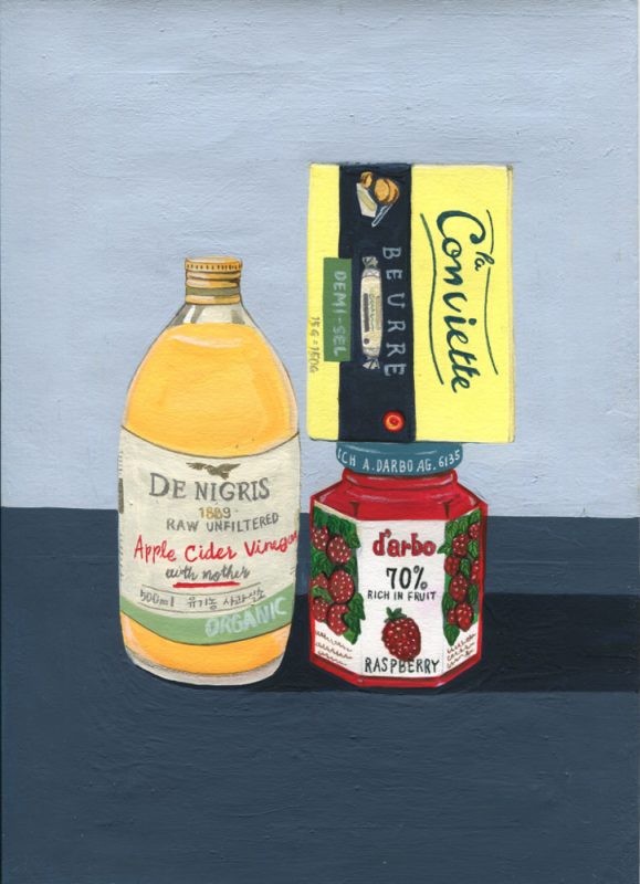 박인선, Still life, Gouache and colored pencil on paper, 210x297mm, 2023