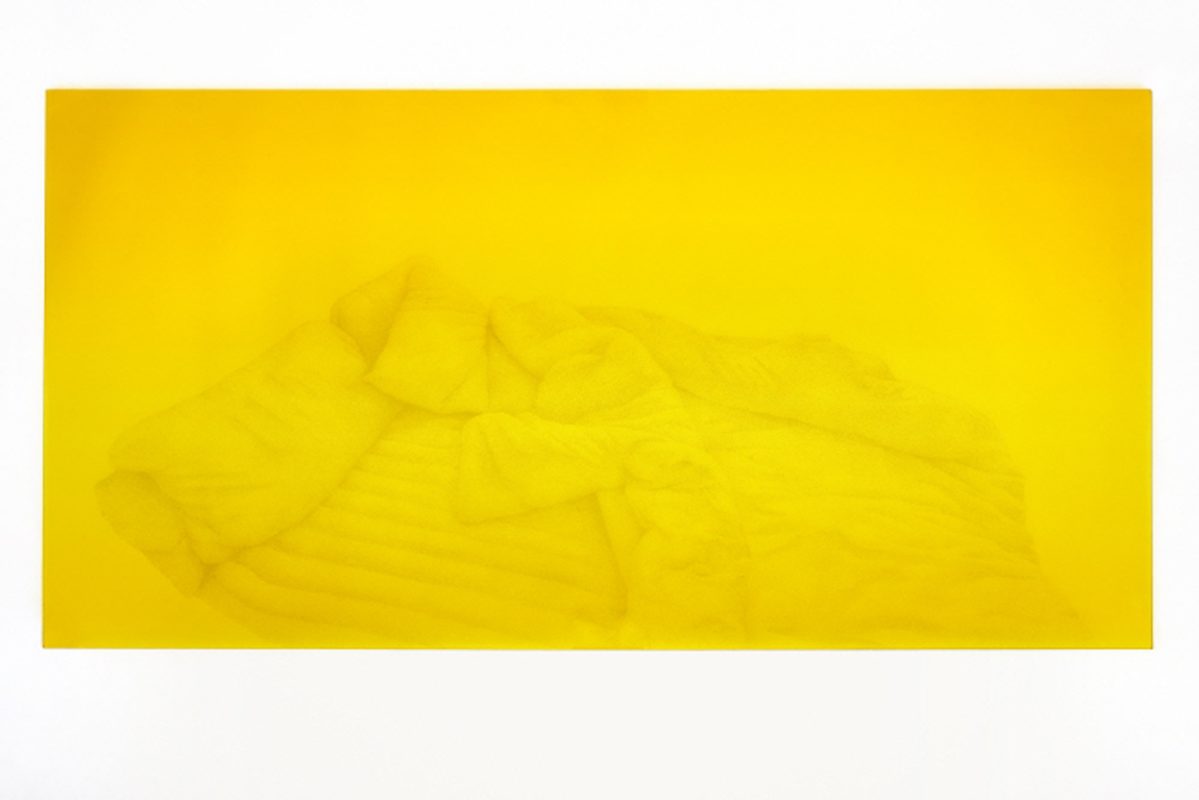 Non still life 02, Engraved sheet glass, 120x61cm, 2021