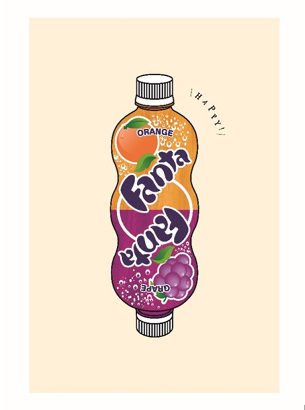 HAPPY DUO (fanta),Inkjet Print on LATEX Matte Canvas Cotton, 42x59.4cm, 2015