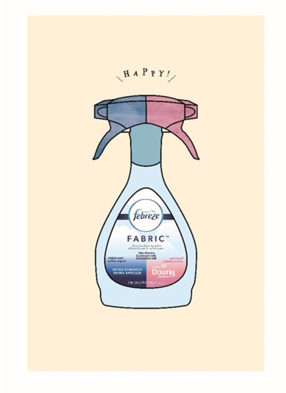 HAPPY DUO (febreze), Inkjet Print on LATEX Matte Canvas Cotton, 42x59.4cm, 2017