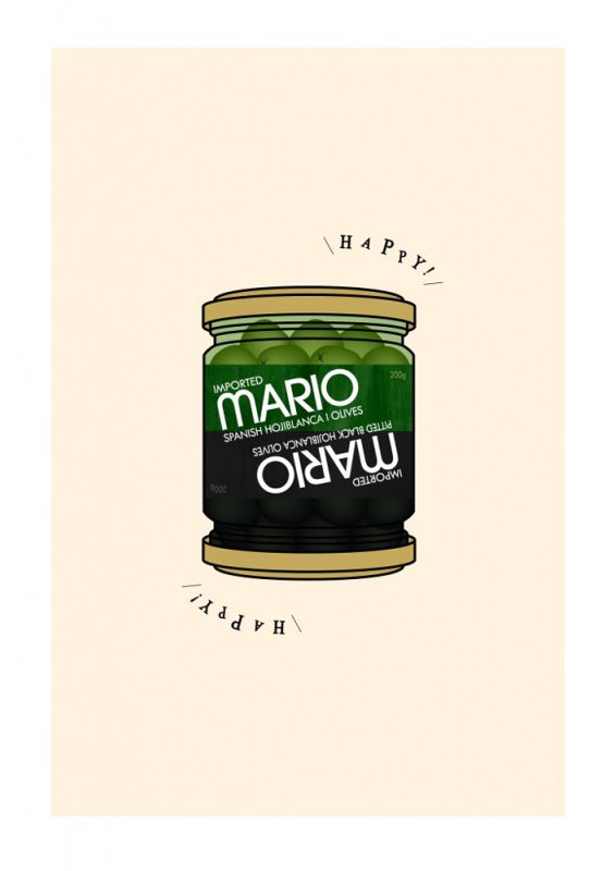 HAPPY DUO (mario), Inkjet Print on LATEX Matte Canvas Cotton, 42x59.4cm, 2017