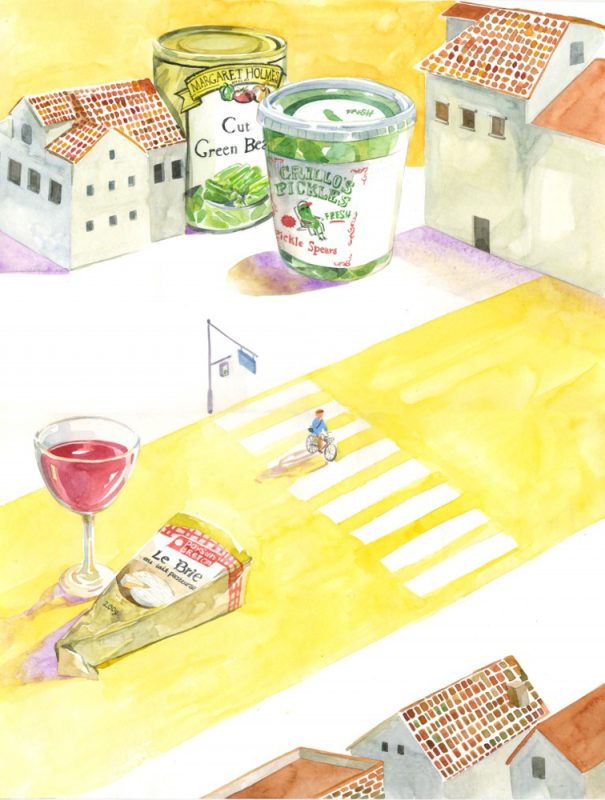 에피타이저, 35.6×28cm, Watercolor on paper, 2023