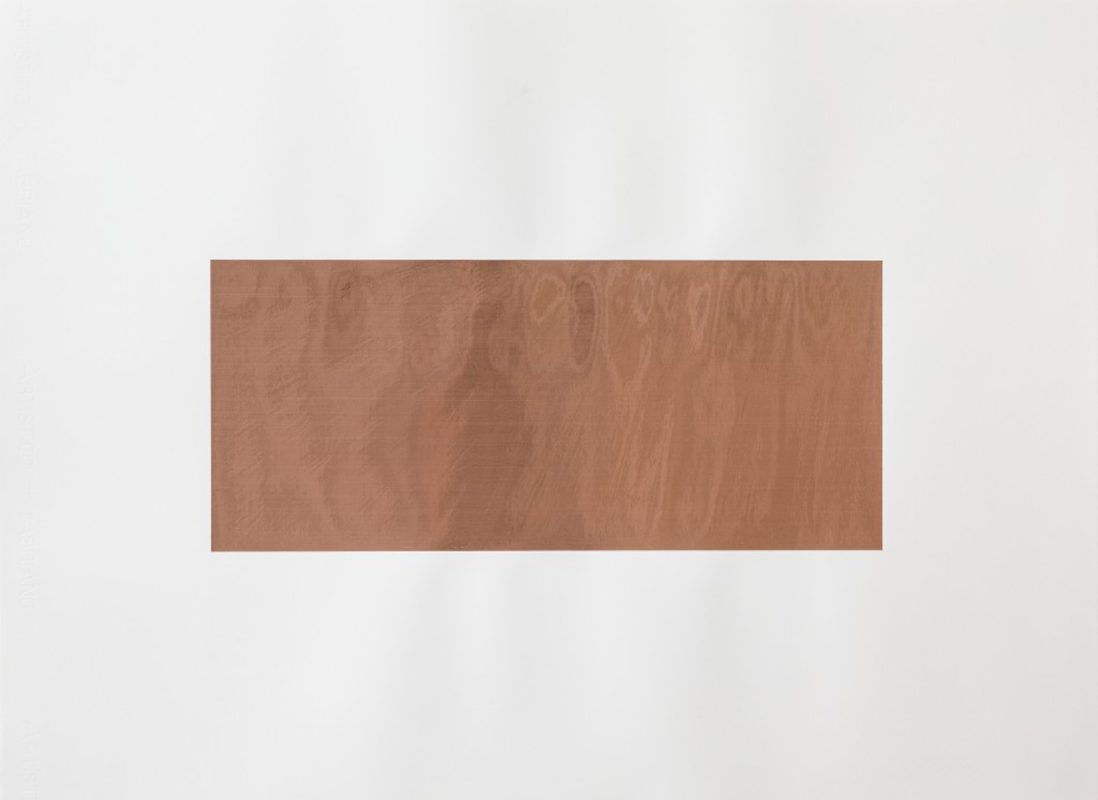 오늘 1, Copper tape on paper, 76x56cm, 2021