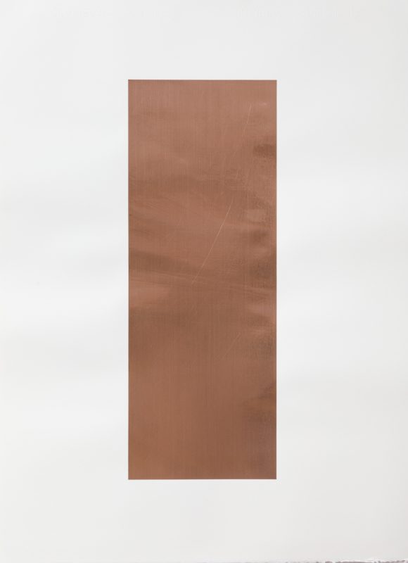 오늘 2, Copper tape on paper, 56x76cm, 2021