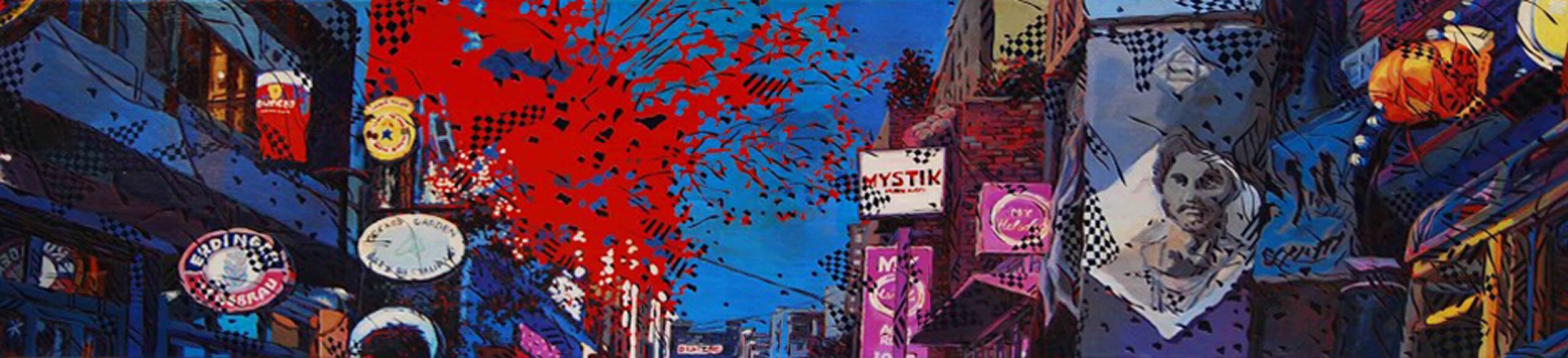 이태원, Acrylic on canvas,-Plastic sheet cutting, 130x30cm, 2012