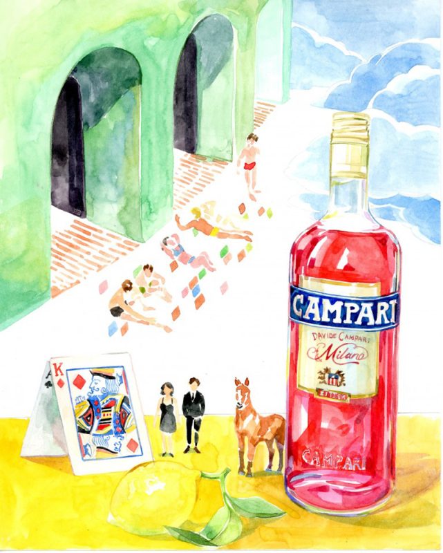 타키니아의 작은 말들, 25.4×20.3cm, Watercolor on paper, 2023