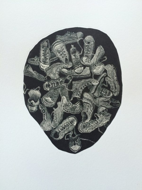 차곡차곡, Woodengraving, 11x13cm